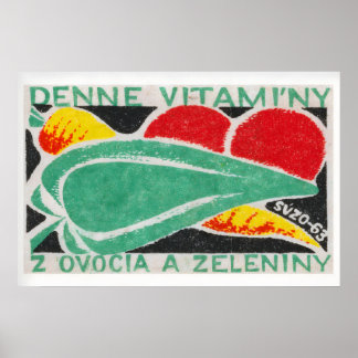 Fresh Vegetables - Matchbox Print - Czech Wall Art ポスター