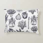 Fresh vegetables seamless pattern. Broccoli, carro アクセントクッション (裏面)