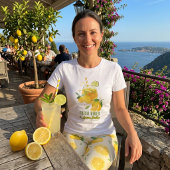 Fresh Vibes Lemon Smiles Watercolor Citrus Summer トライブレンドTシャツ