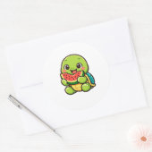 Fresh Watermelon Bite ラウンドシール (封筒)