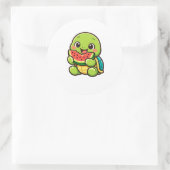 Fresh Watermelon Bite ラウンドシール (バッグ)