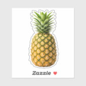 Fresh Whole Pineapple Custom-Cut Vinyl Sticker シール (シート)
