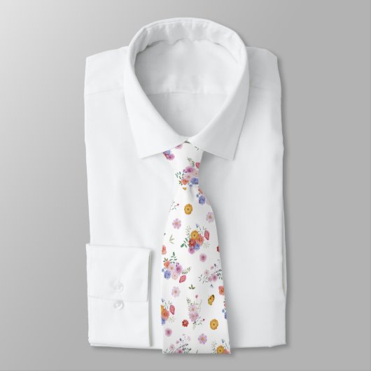 Fresh wildflowers neck tie ネクタイ (タイ)