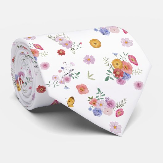 Fresh wildflowers neck tie ネクタイ (ロール)