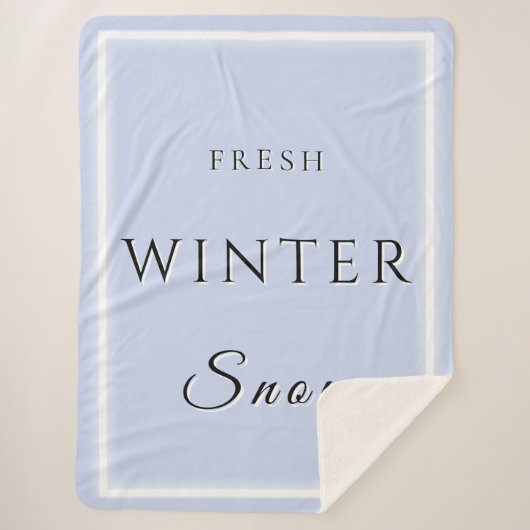 Fresh Winter Snow シェルパブランケット (正面)