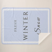 Fresh Winter Snow シェルパブランケット (正面(横))