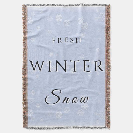 Fresh Winter Snow w/ Snow スローブランケット (正面縦)
