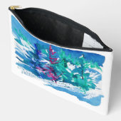 Fresh Winter Trees Painting / Artist Larry Lerew アクセサリーポーチ (見開き)