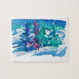 Fresh Winter Trees Painting / Artist Larry Lerew ジグソーパズル