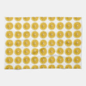 Fresh Yellow Lemon Slice Citrus Pattern Kitchen キッチンタオル (横)