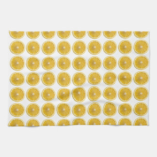 Fresh Yellow Lemon Slice Citrus Pattern Kitchen キッチンタオル