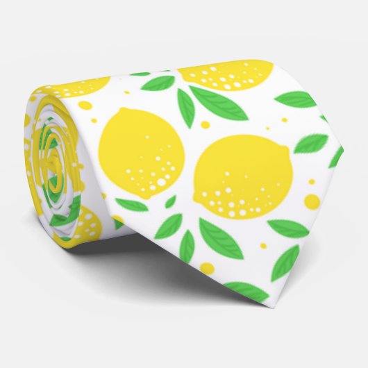 Fresh Yellow Lemons  01 ネクタイ (ロール)