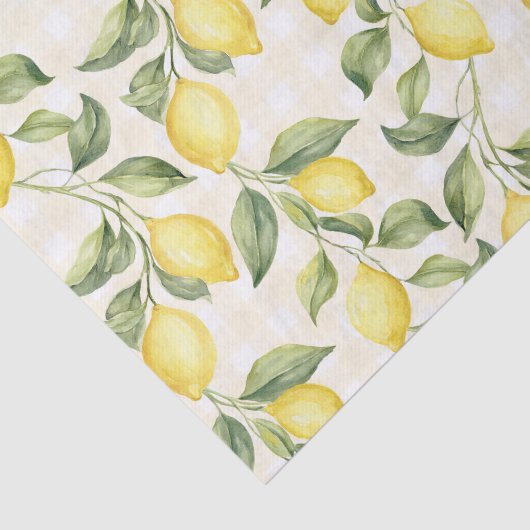 Fresh Yellow Lemons Bridal Shower 薄葉紙 (詳細)