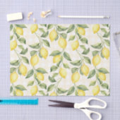 Fresh Yellow Lemons Bridal Shower 薄葉紙 (クラフト)