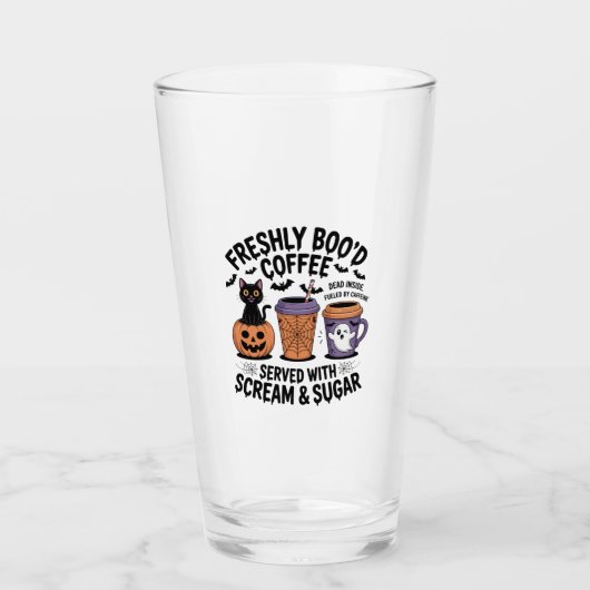 Freshly Boo'd Coffee Halloween タンブラーグラス (正面)