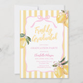 Freshly Graduated Coquette Graduation Invitation 招待状 (正面)