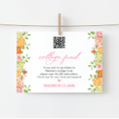 Freshly Graduated Floral Citrus College Fund エンクロージャーカード