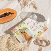 Freshly Graduated Floral Citrus Thank You Card サンキューカード