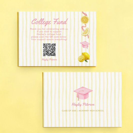 Freshly Graduated Grad Party College Fund エンクロージャーカード