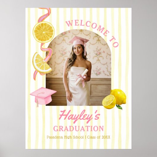 Freshly Graduated Grad Party Printable ポスター (正面)