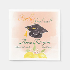 Freshly Graduated Graduation Party Paper スタンダードカクテルナプキン