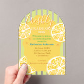 Freshly Graduated Lemon Gingaham  アクリル招待状 (インサイチュ (ポータブル))