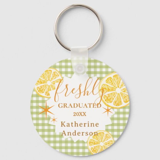 Freshly Graduated Lemon Gingaham  キーホルダー (正面)