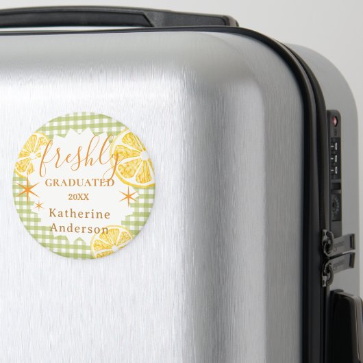 Freshly Graduated Lemon Gingaham  マグネット (インサイチュ (スーツケース))