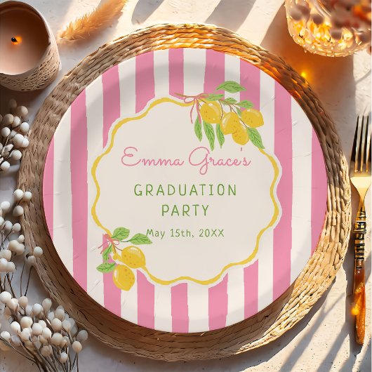 Freshly Graduated Lemon Gradu Paper Plates ペーパープレート