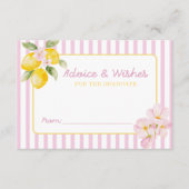 Freshly Graduated Lemon Graduation Advice Wishes エンクロージャーカード (正面)