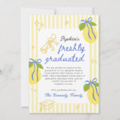 Freshly Graduated Lemon Graduation Announcement 招待状 (裏面)