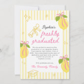 Freshly Graduated Lemon Graduation Announcement 招待状 (裏面)