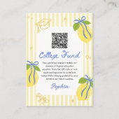 Freshly Graduated Lemon Graduation College Fund エンクロージャーカード (正面)