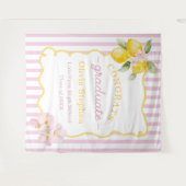 Freshly Graduated Lemon Graduation Decor タペストリー (正面(横))