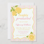 Freshly Graduated Lemon Graduation Party 招待状 (正面)
