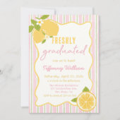 Freshly Graduated Lemon Graduation Party 招待状 (正面)
