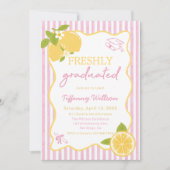 Freshly Graduated Lemon Graduation Party 招待状 (正面)