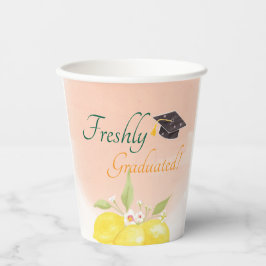 Freshly Graduated lemon Graduation Party Paper Cup 紙コップ