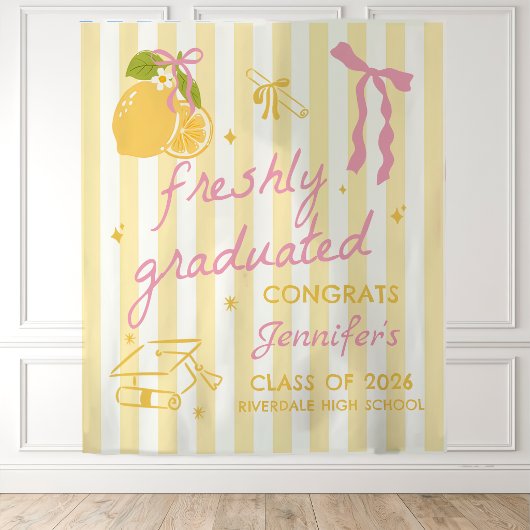 Freshly Graduated Lemon Graduation Tapestry タペストリー