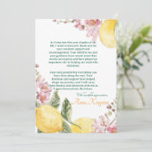 Freshly Graduated Lemon Graduation Thank You Card 招待状 (スタンド正面)