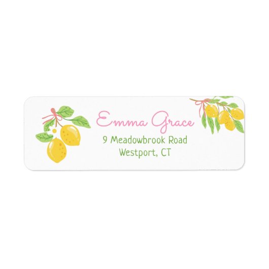 Freshly Graduated Lemon Labels ラベル (正面)