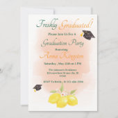 Freshly Graduated Lemon Pink Graduation Invitation 招待状 (正面)
