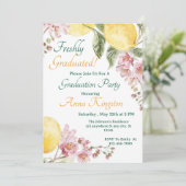 Freshly Graduated Lemon Pink Graduation Invitation 招待状 (スタンド正面)