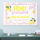Freshly Graduated Lemon Pink Stripes 横断幕 (トレードショー)