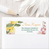 Freshly Graduated lemon Return Address Labels ラベル (インサイチュ)