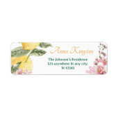 Freshly Graduated lemon Return Address Labels ラベル (正面)
