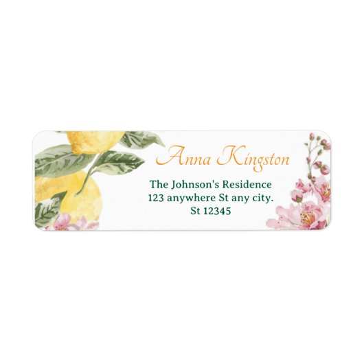 Freshly Graduated lemon Return Address Labels ラベル (正面)