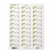 Freshly Graduated lemon Return Address Labels ラベル (フルシート)
