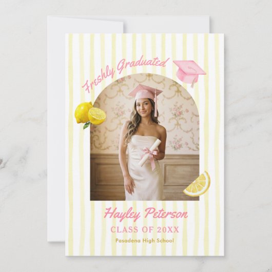 Freshly Graduated Lemonade Graduation 案内状 (正面)