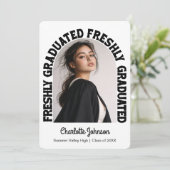 Freshly Graduated Retro Graduation Announcement 案内状 (スタンド正面)